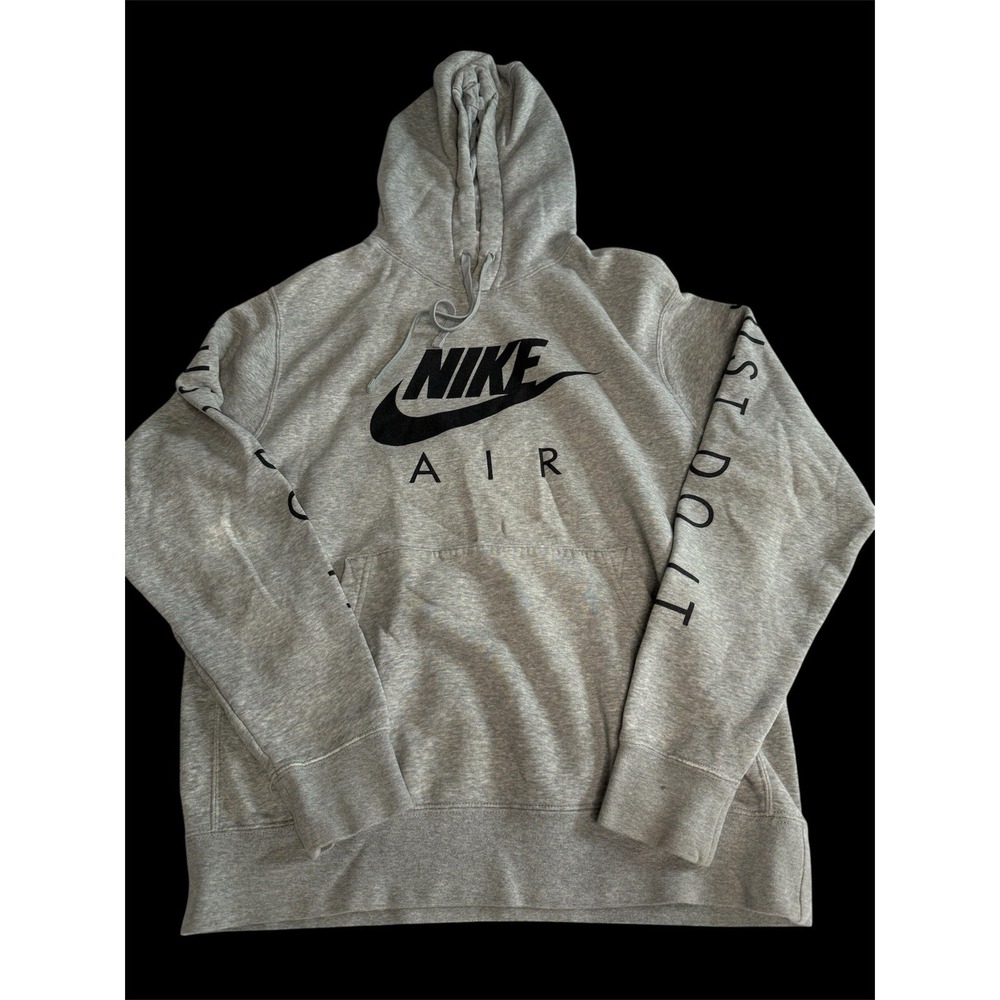 Nike Just Do It Men's Grey Pullover Hoodie Size Medium